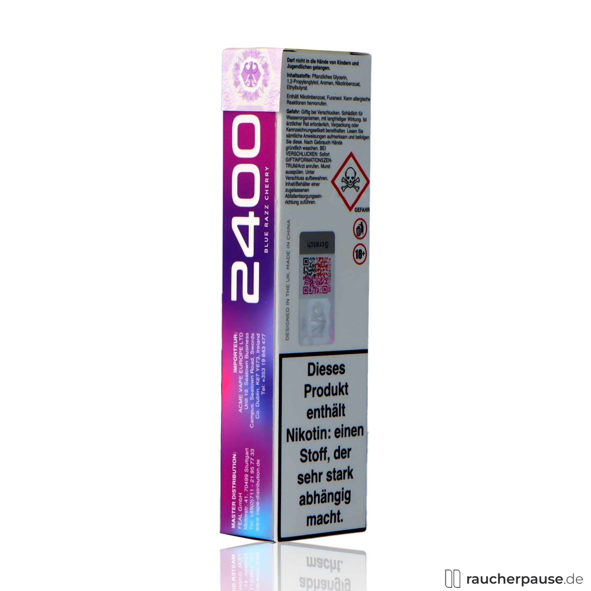 ivg, ivg prefilled pods blue razz cherry ml nikotin blaue himbeere kirsche , packshot vorderseite