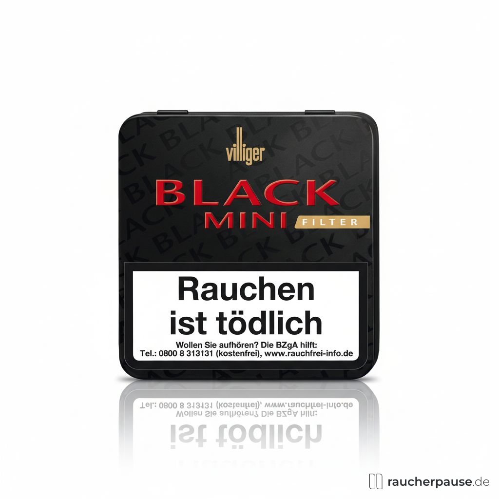 Villiger Black Mini Sumatra Cigarillos | 20er Pack | Mild-Mittel | Virginia, Burley, Orient Villiger Black Mini Sumatra Cigarillos | 20er Pack | Mild-Mittel | Virginia, Burley, Orient