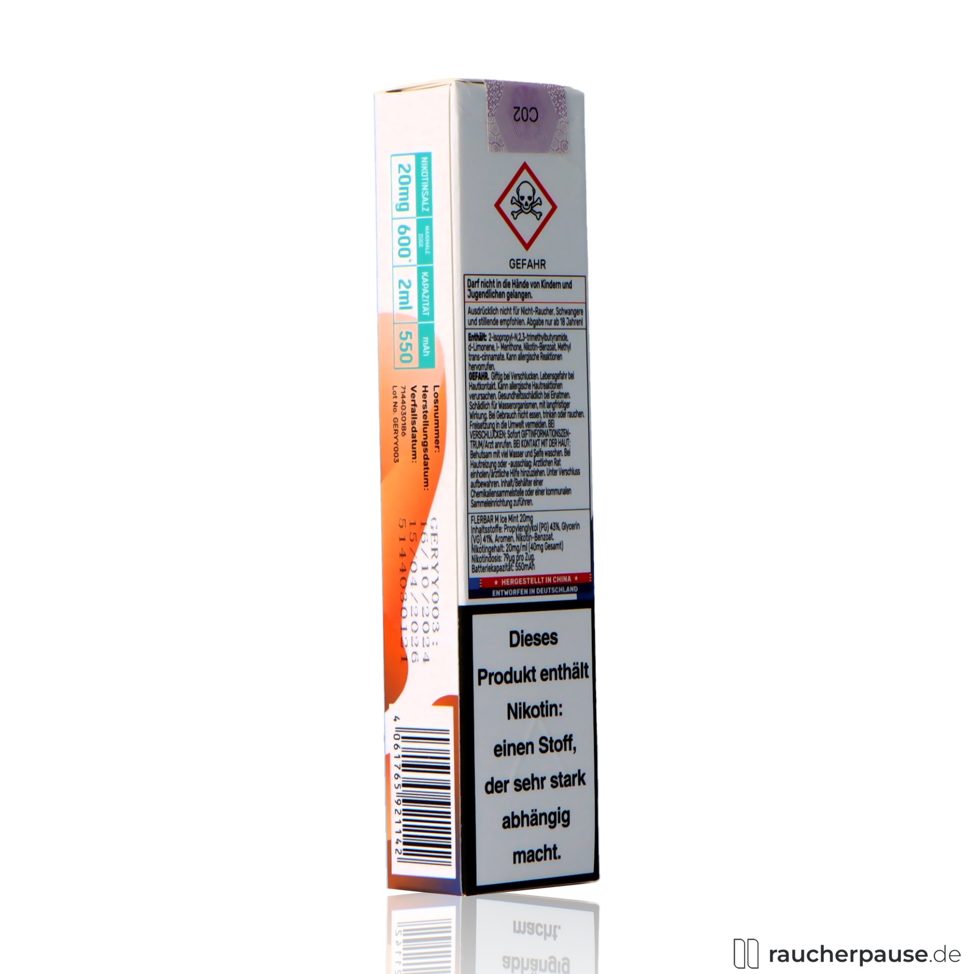 Menthol-Vape von Flerbar Ice Mint jetzt sichern Menthol-Vape von Flerbar Ice Mint jetzt sichern