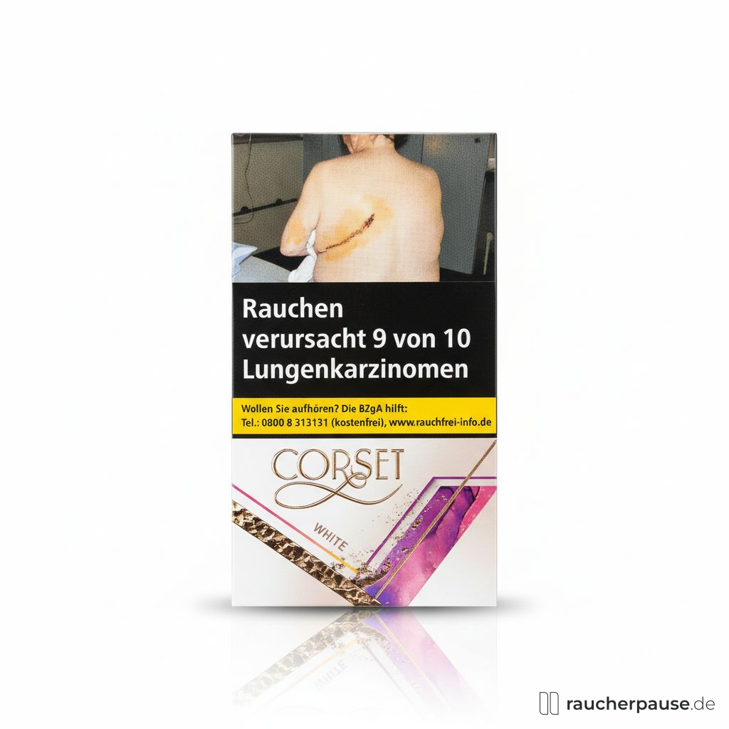 Corset White Slim Zigaretten | 20 Stk. pro Packung | Superslim Design & American Blend Aroma