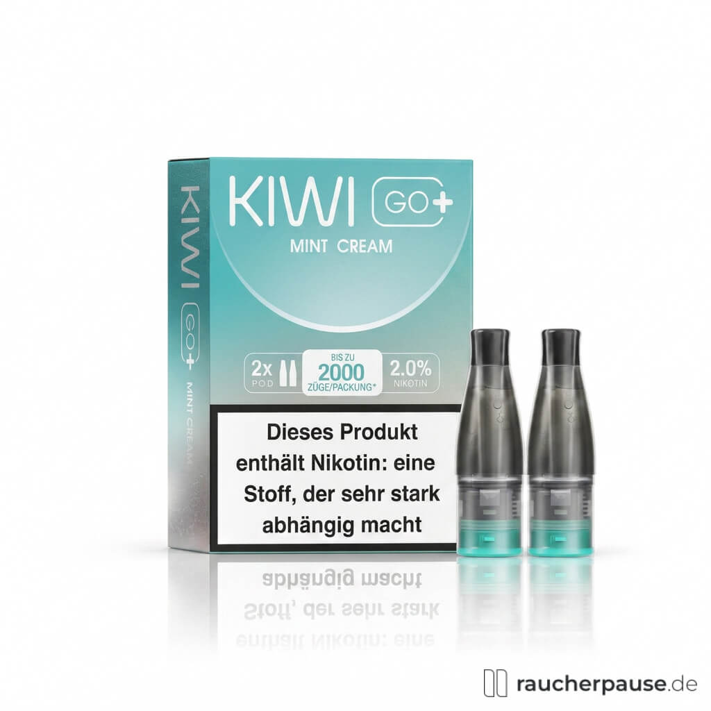 KIWI GO+ Mint Cream Prefilled Pods | 2 Stück | 20 mg/ml Nikotin