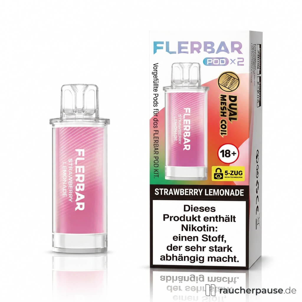 Flerbar Strawberry Lemonade Prefilled Pods | 2 Stück | 20 mg/ml Nikotin
