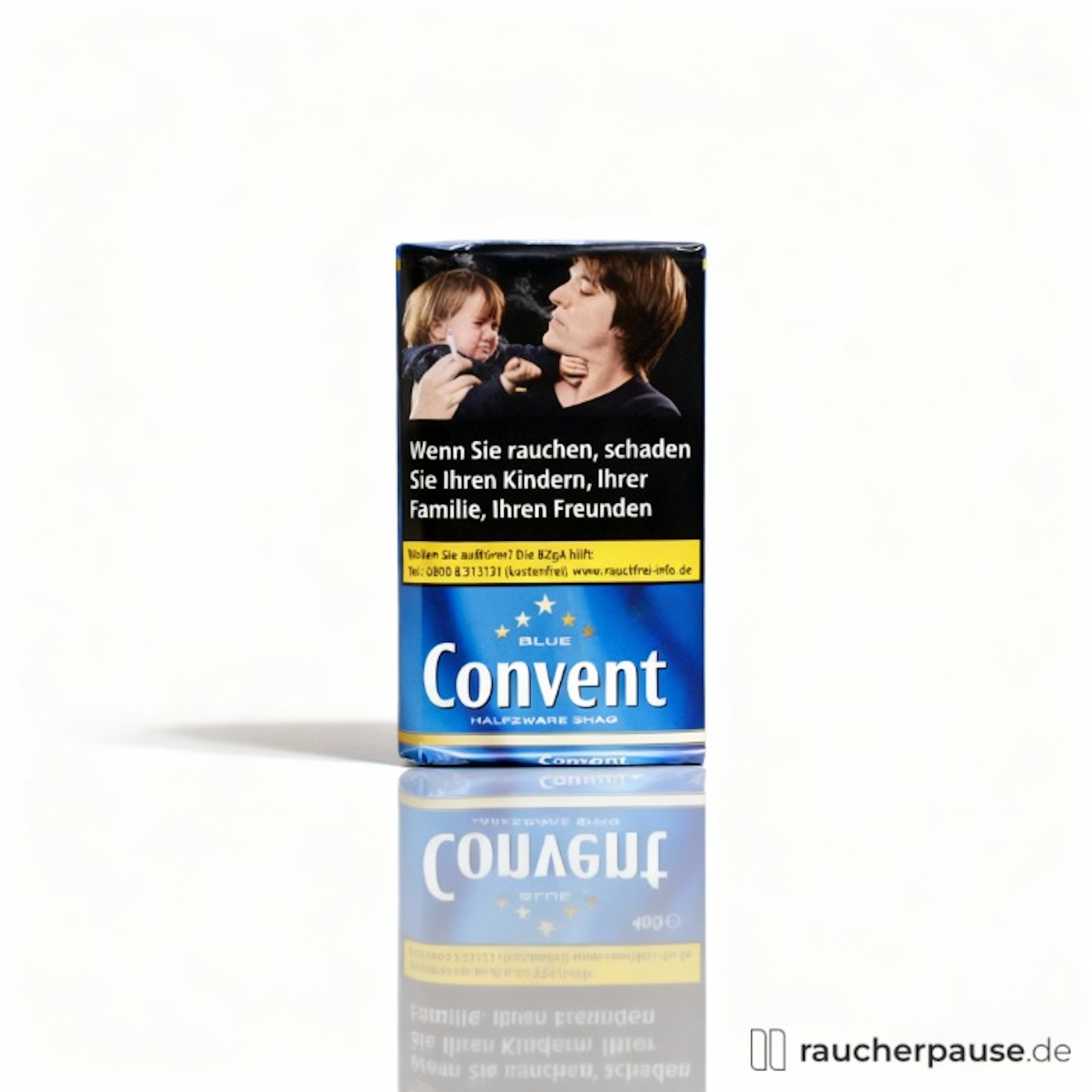 Convent Blue Halfzware Tabak Pouch | 30g | Intensives Aroma aus Virginia & Dark Fired Kentucky