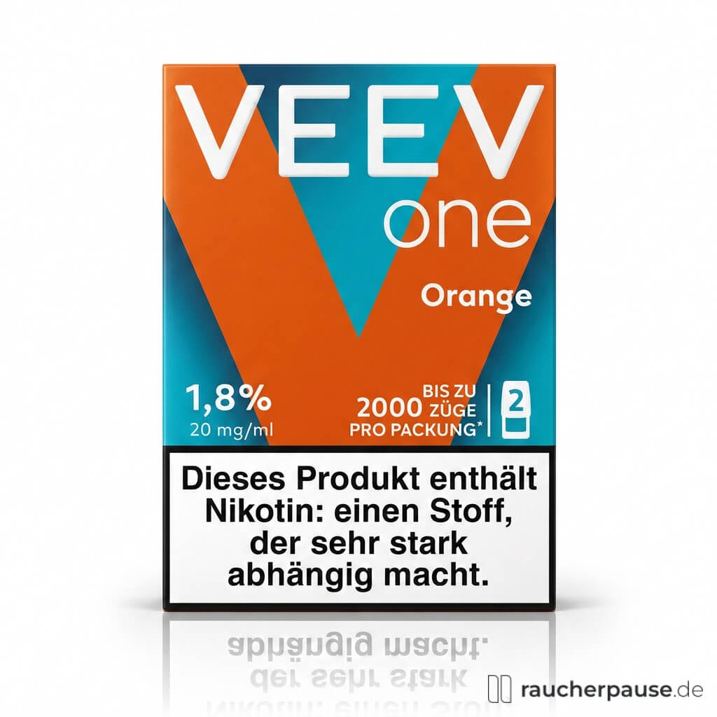 VEEV ONE Orange Pods für VEEV ONE Device | 2x2ml | 20mg Nikotinsalz | Bis zu 2000 Züge