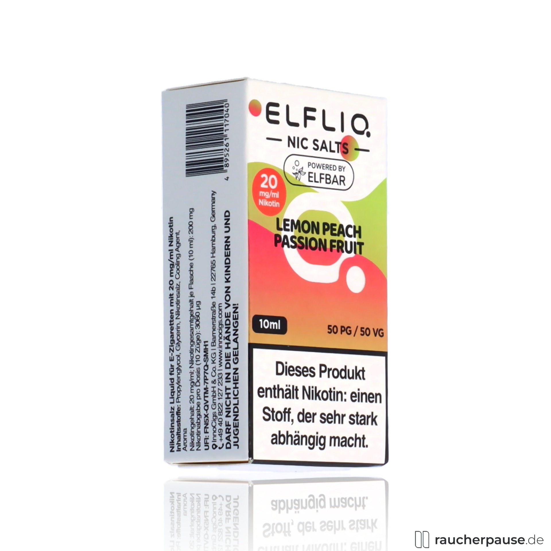 ELFLIQ by ELFBAR Liquid | Lemon Peach Passion Fruit | 20mg/ml Nikotinsalz | 10ml