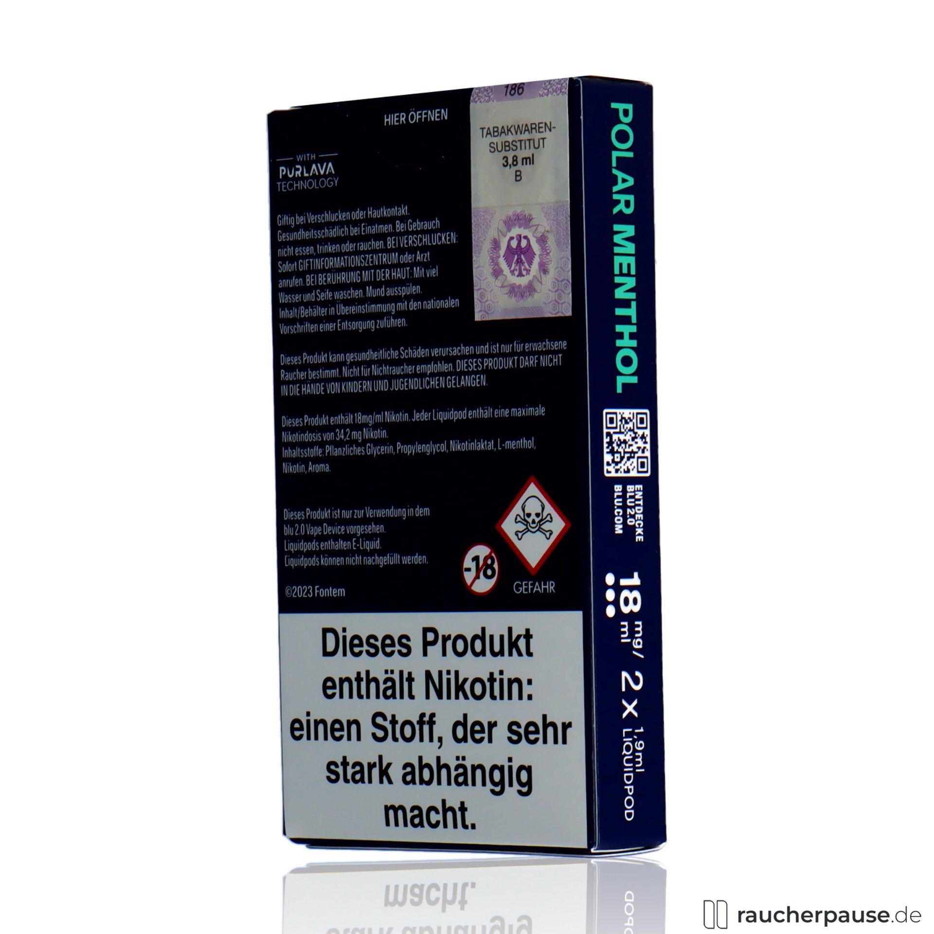 blu, blu polar menthol liquid pod ml nikotin stueck polar menthol , packshot vorderseite