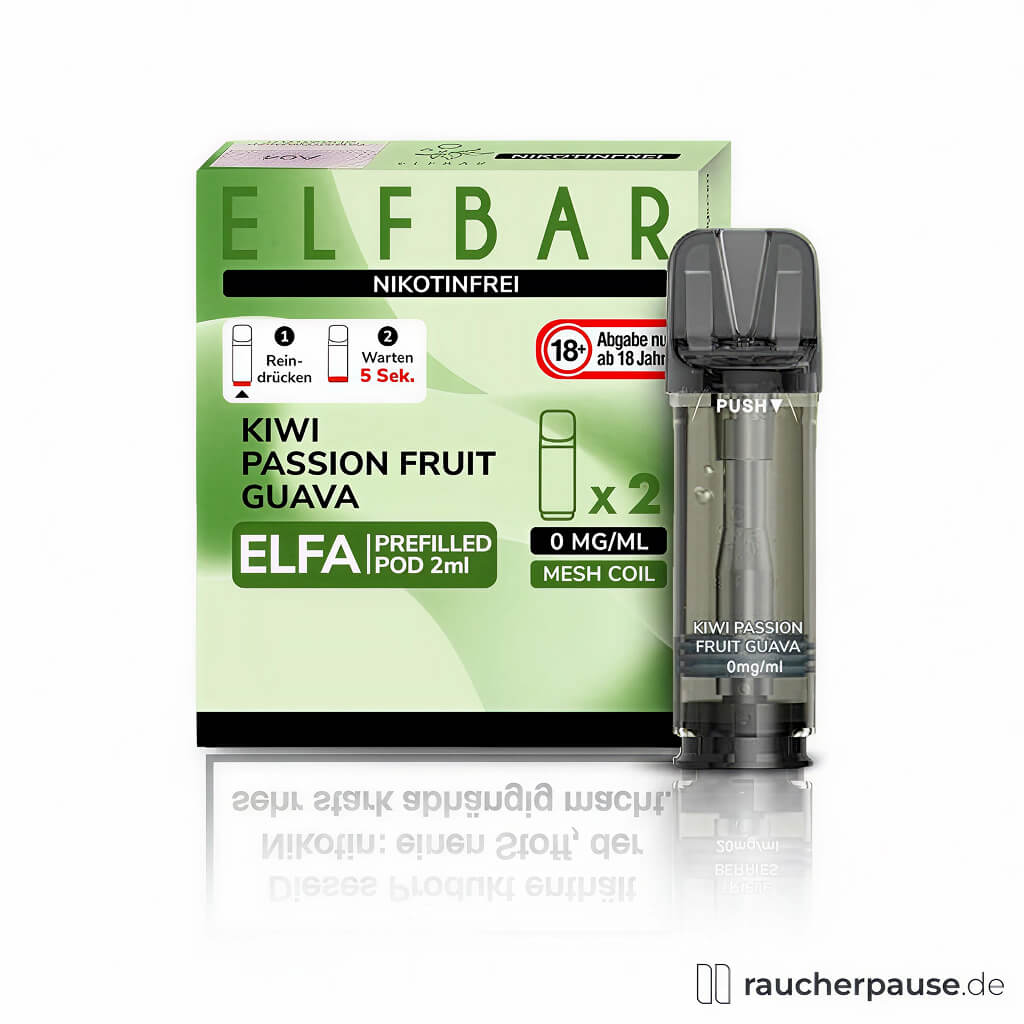 Elf Bar Elfa Prefilled Pods Kiwi Passionfruit Guava | Nikotinfrei | 2x2ml