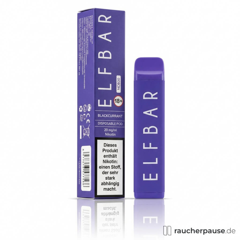 ELFBAR NC600 Blackcurrant | 20 mg/ml Nikotin | bis zu 600 Züge