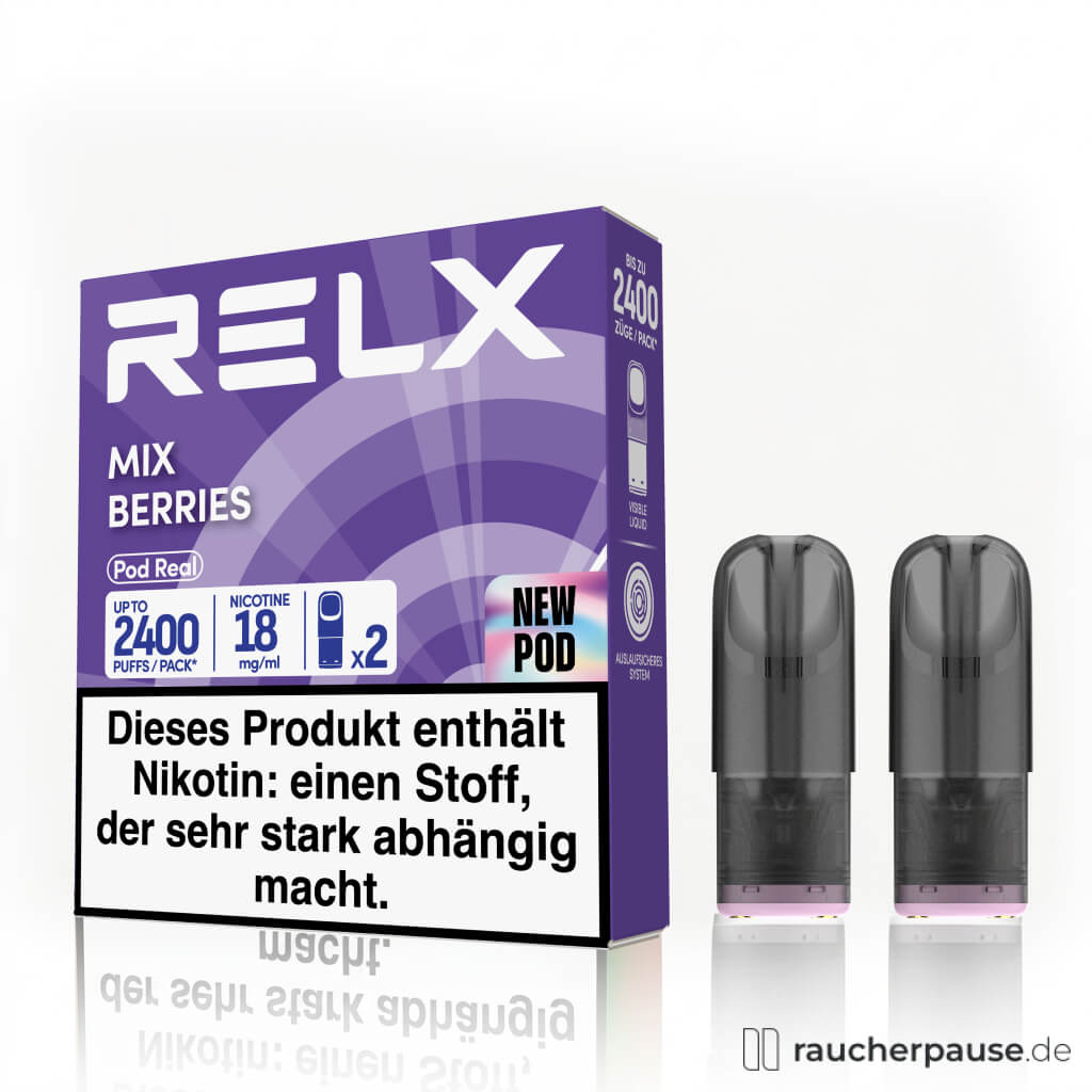 RELX Real Mix Berries Prefilled Pods | 2 Stück | 18 mg/ml Nikotin