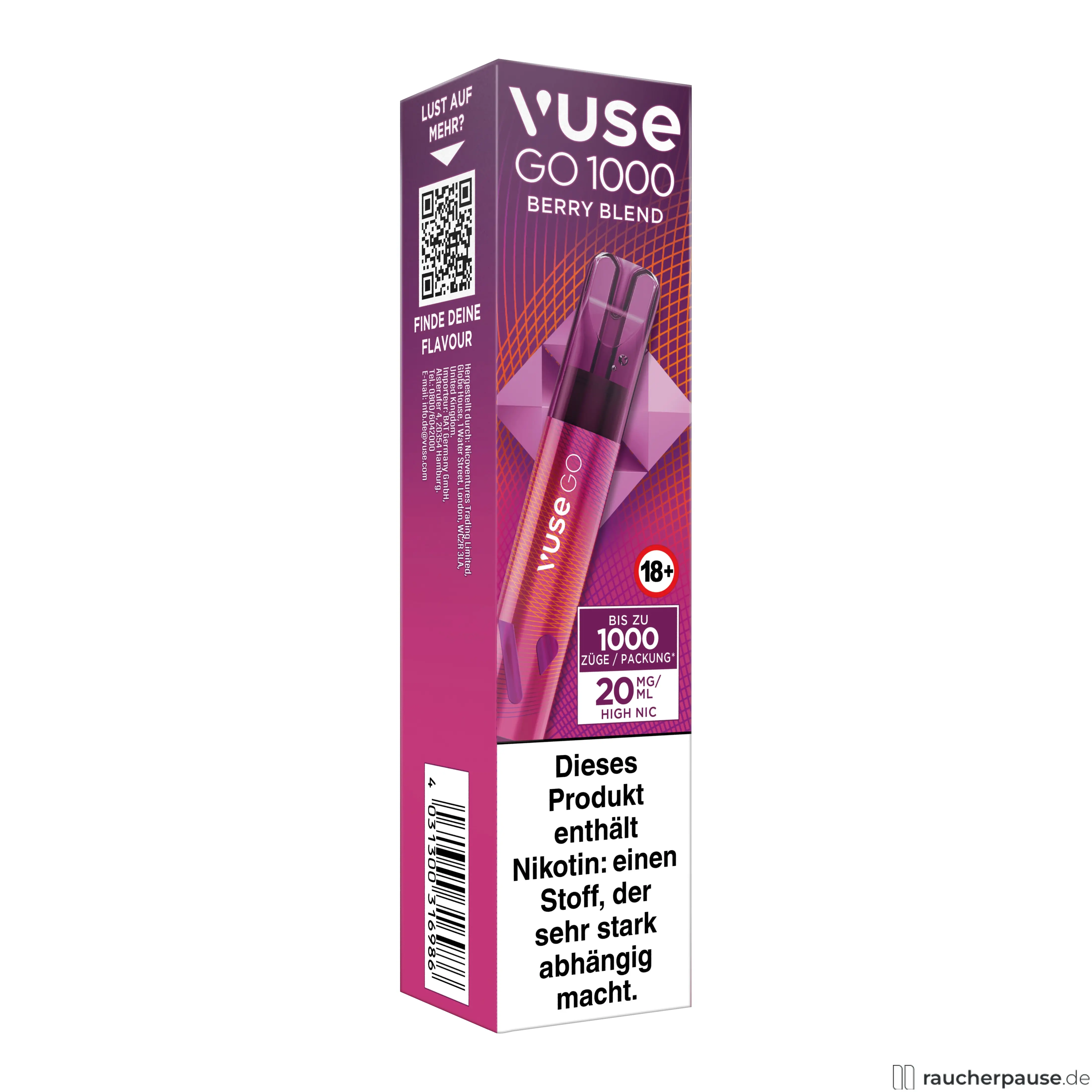 Vuse GO 1000 Berry Blend E-Shisha 20mg online kaufen Vuse GO 1000 Berry Blend E-Shisha 20mg online kaufen