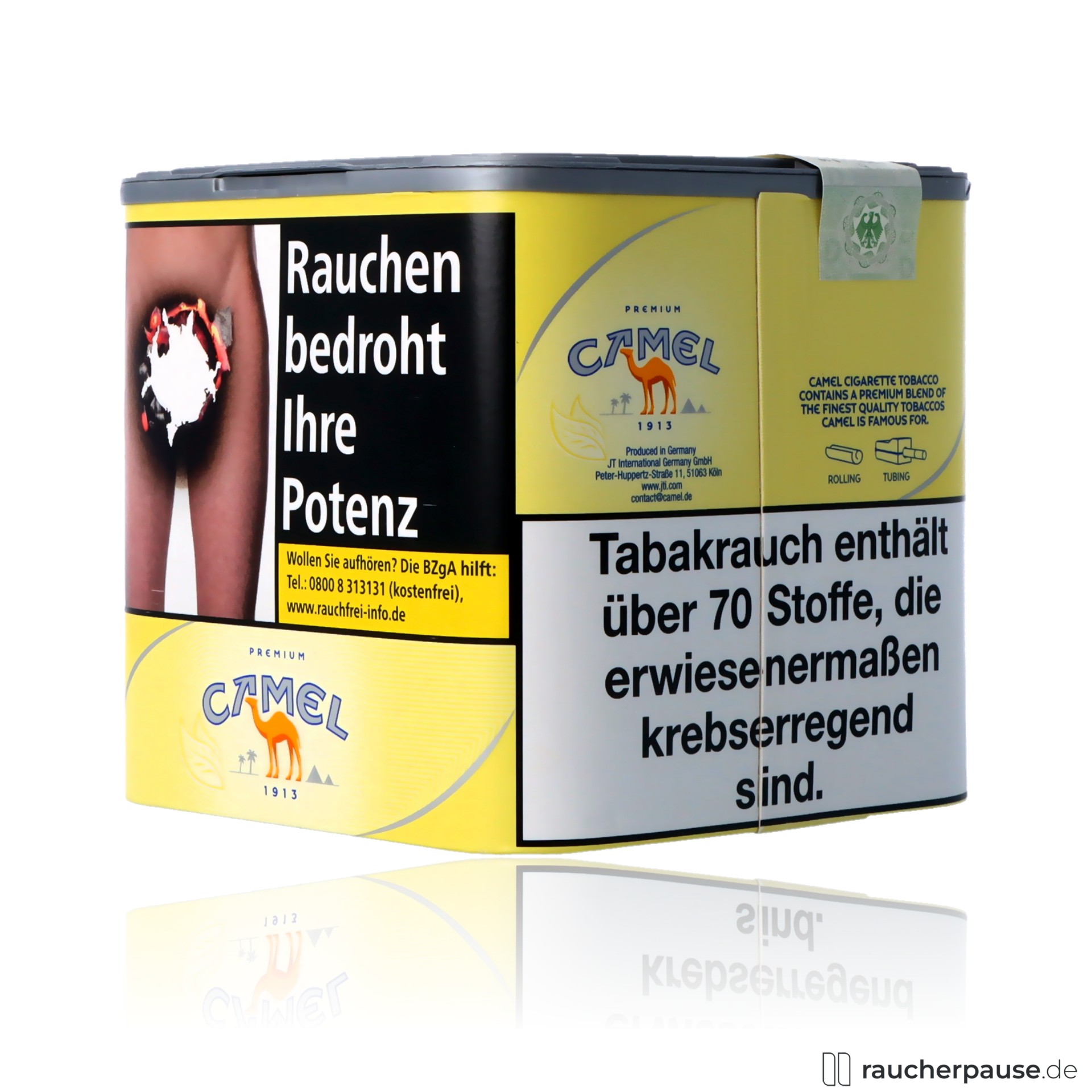 camel feinschnitt tabak 60g dose american blend burley orient virginia , packshot vorderseite