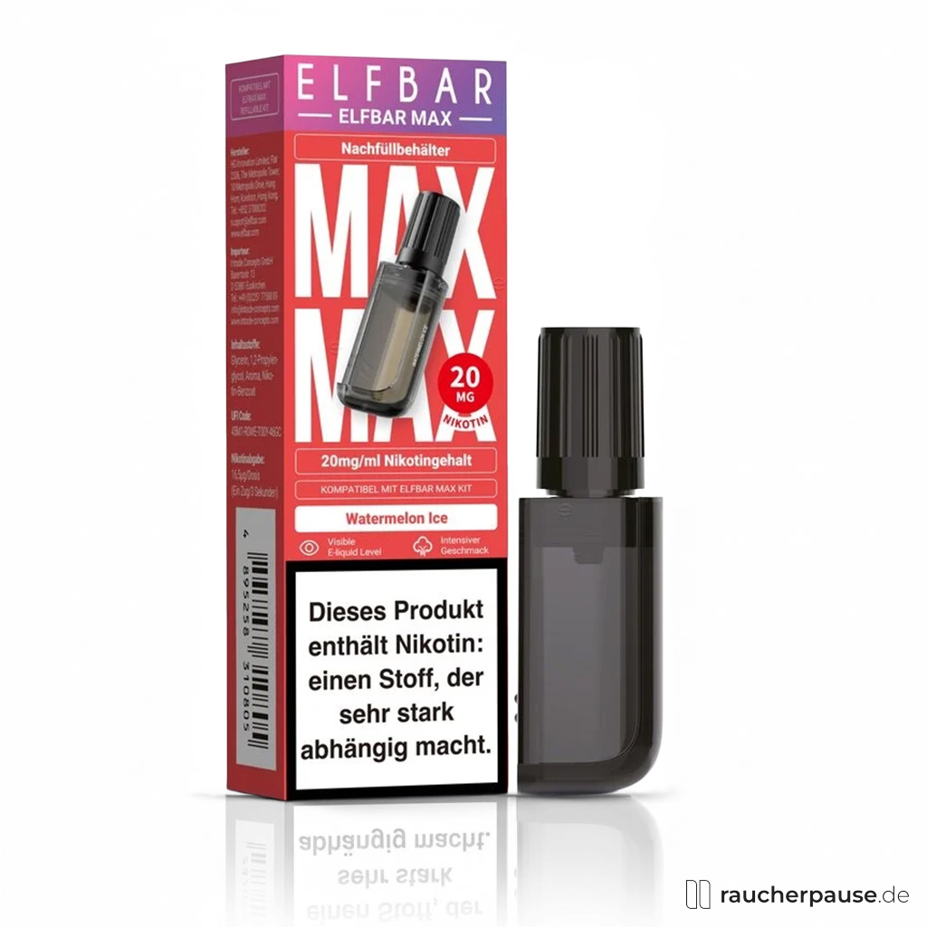 Elfbar MAX Watermelon Ice Pod | 3000 Zge | raucherpause.de Elfbar MAX Watermelon Ice Pod | 3000 Zge | raucherpause.de