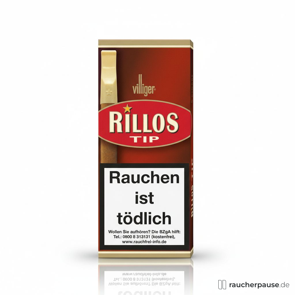 Villiger Rillos Cigarillos | Mit Mundstück | 5er Pack | Brasilien, Java Tabak Villiger Rillos Cigarillos | Mit Mundstück | 5er Pack | Brasilien, Java Tabak