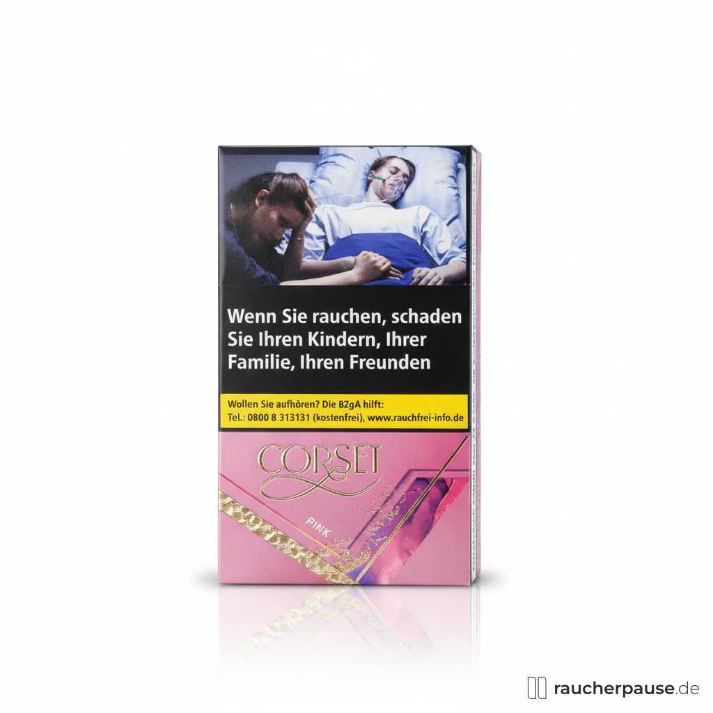 Corset Pink Slim Zigaretten | 20 Stk. pro Packung | 100 mm Filter | American Blend