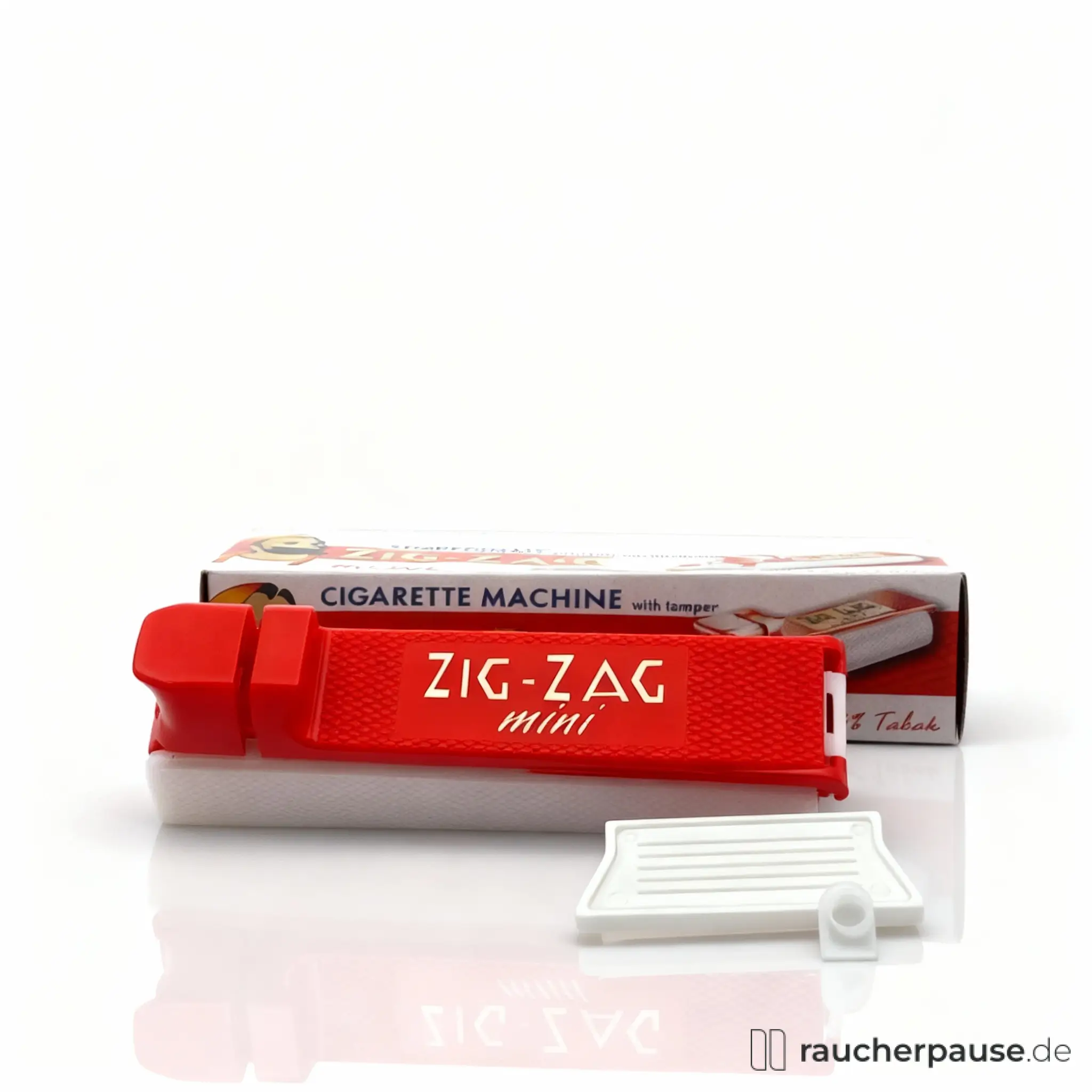 Zig-Zag Mini Zigarettenstopfer mit Stampfer | Tabaksparend | Für Mini Hülsen | Rutschfestes Design
