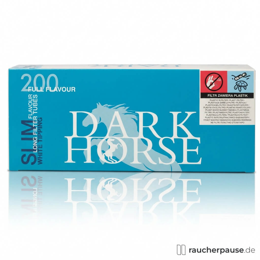 Dark Horse Slim Long White Filterhülsen | 200 Stück