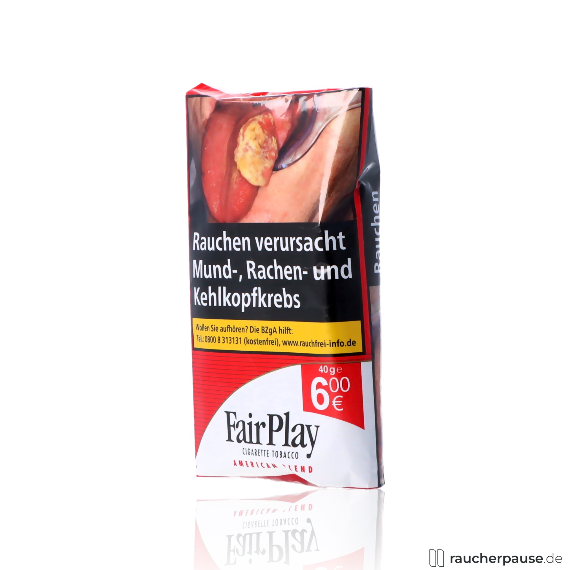 fair play american blend volumentabak 40g stopftabak pouch , packshot vorderseite