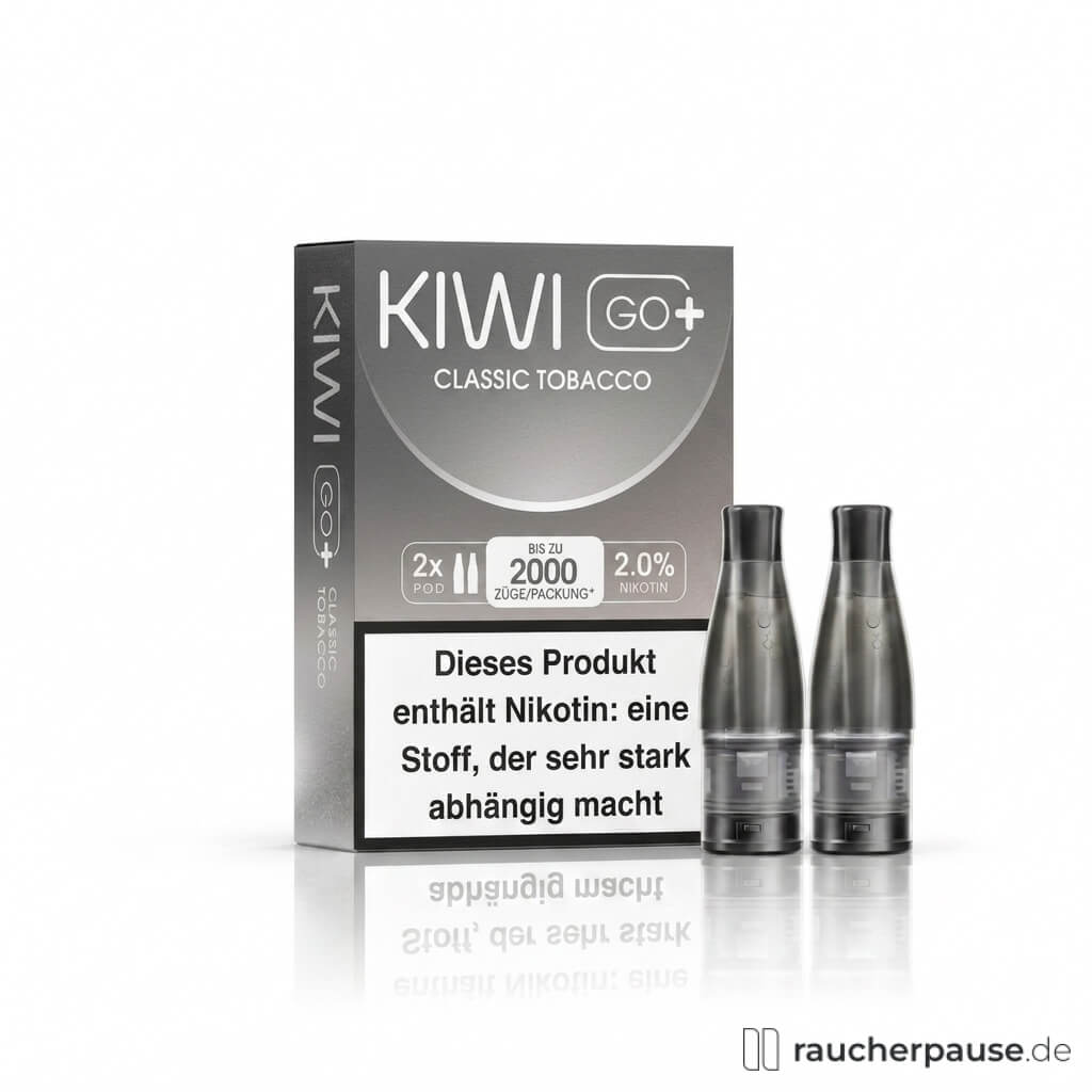 KIWI GO+ Classic Tobacco Prefilled Pods | 2 Stück | 20 mg/ml Nikotin