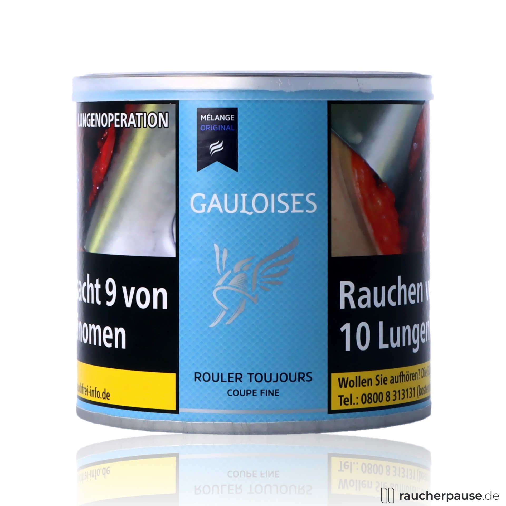 Gauloises Melange Hellblau | 100g Dose | Feinschnitt Drehtabak | Air Cured Aroma