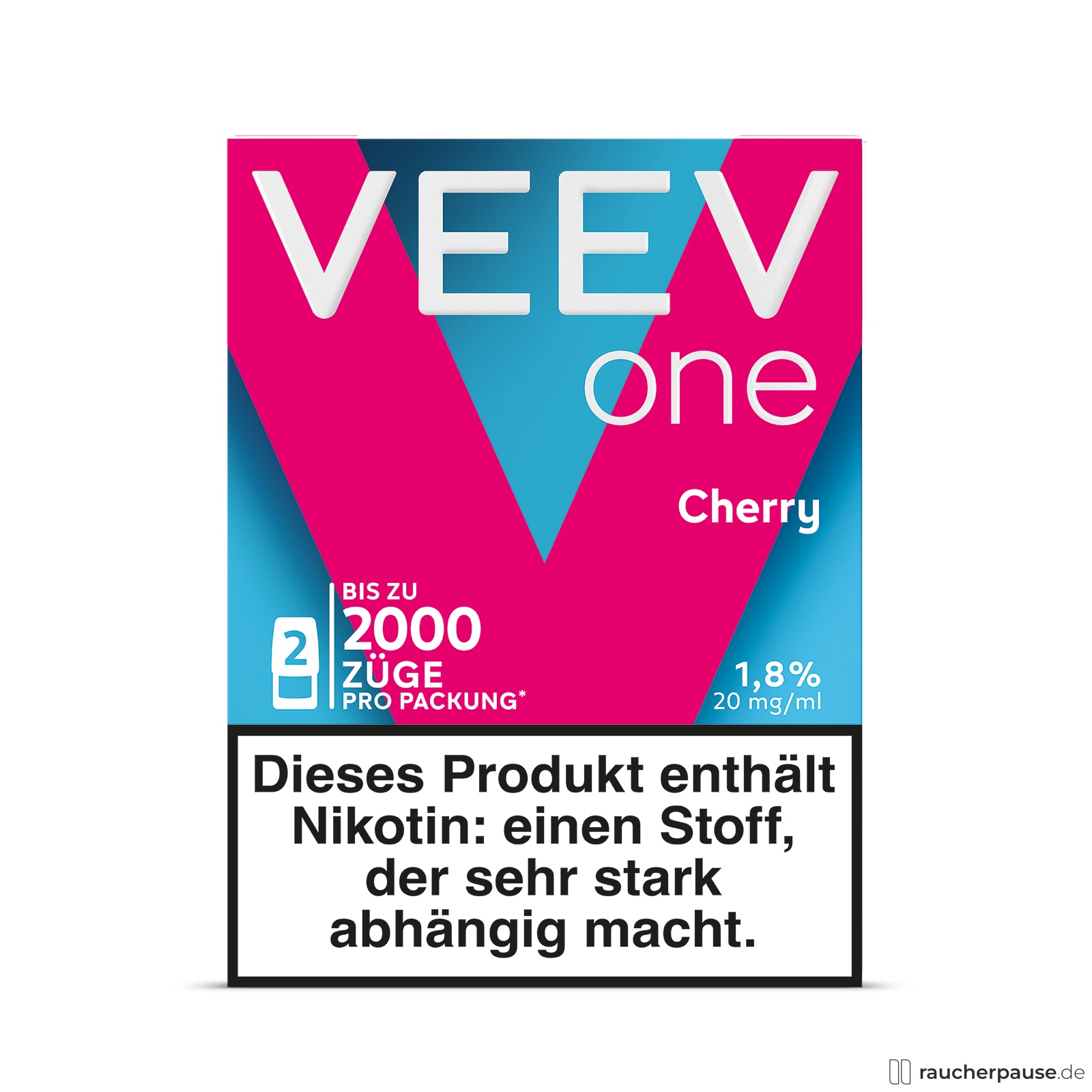 Veev One Cherry Pods | 20mg Nikotin | 1000 Züge | Intensives Kirsch-Aroma