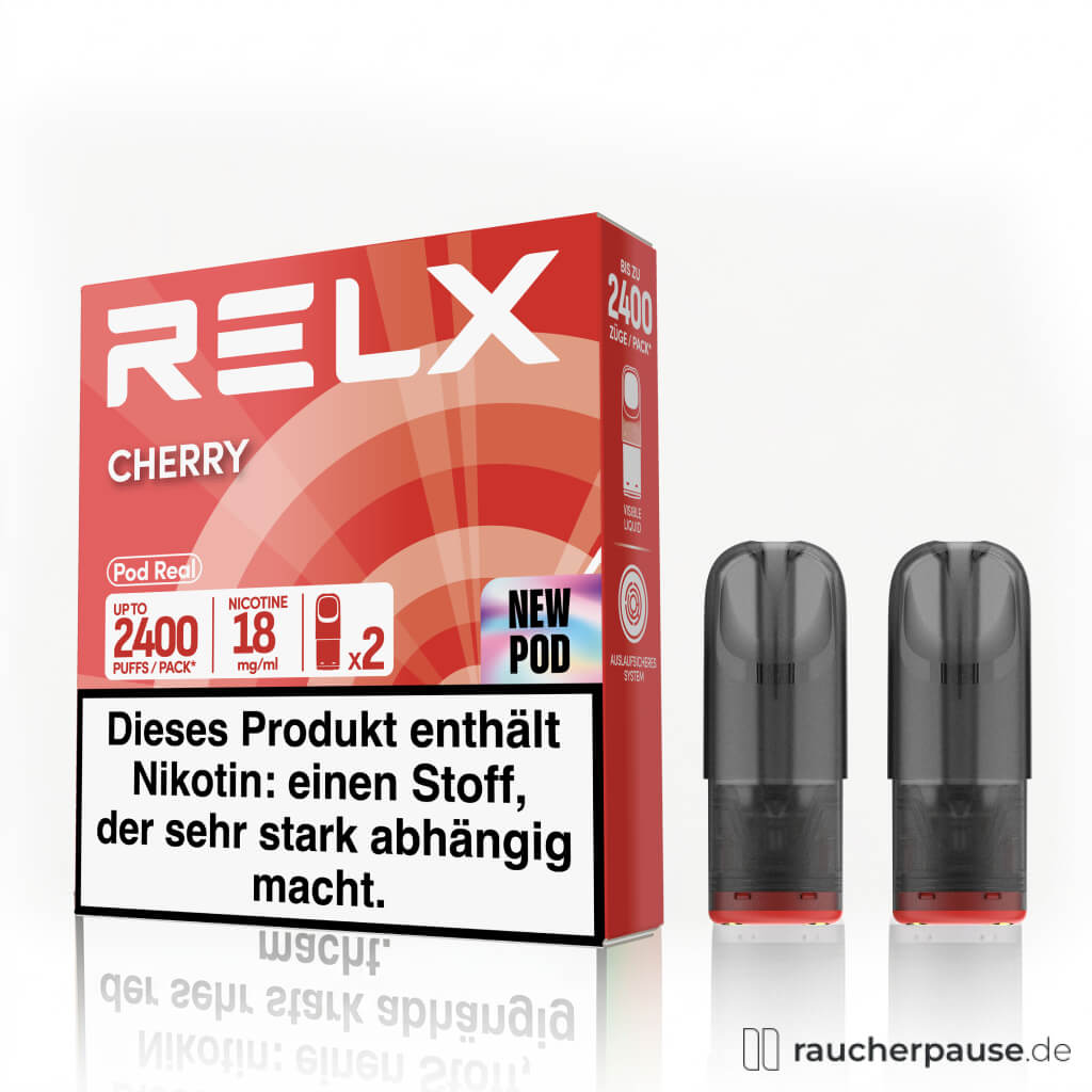 RELX Real Cherry Prefilled Pods | 2 Stück | 18 mg/ml Nikotin