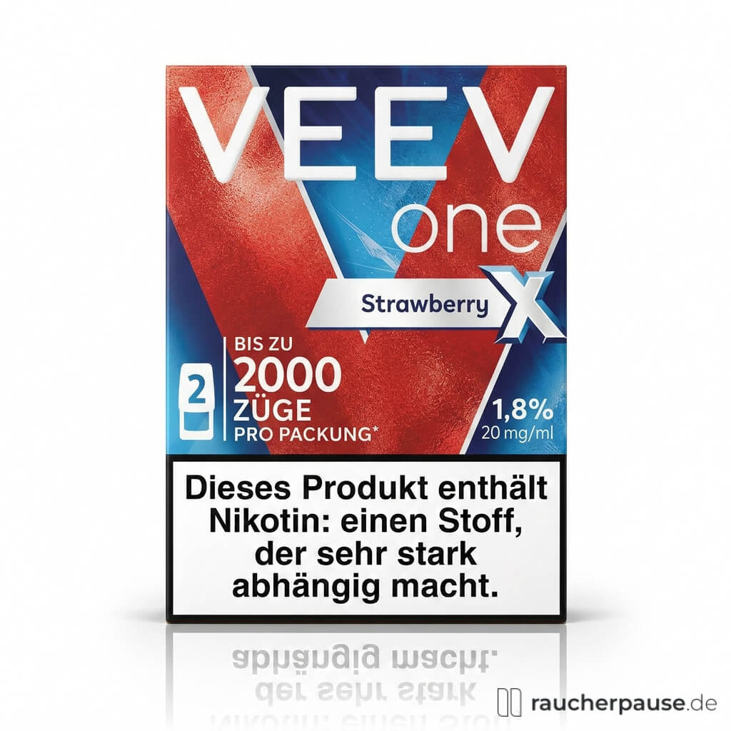 VEEV ONE XTRA Strawberry Pods | 2er Pack | 2000 Züge