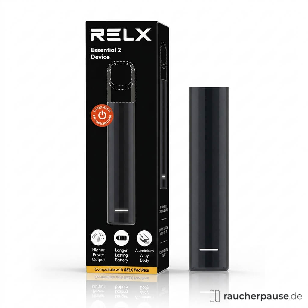 RELX Essential 2 Device Black | 380 mAh | 10 Watt