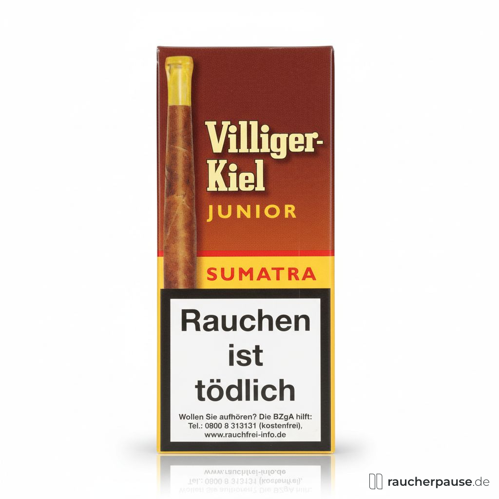 Villiger-Kiel Junior Sumatra Zigarillos | 25er Pack | Feinwürziges Aroma | 115mm Villiger-Kiel Junior Sumatra Zigarillos | 25er Pack | Feinwürziges Aroma | 115mm