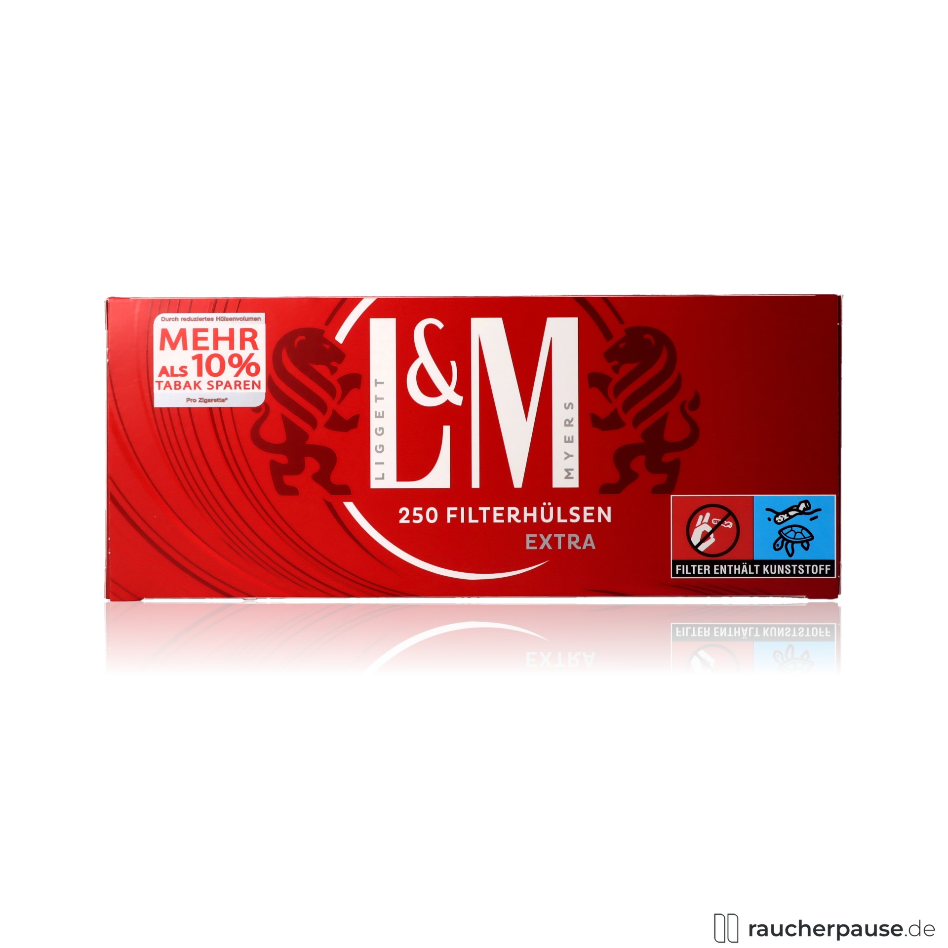 L&M Red Extra Filterhülsen | 250 Stück | 10% Tabak sparen | 84mm Länge