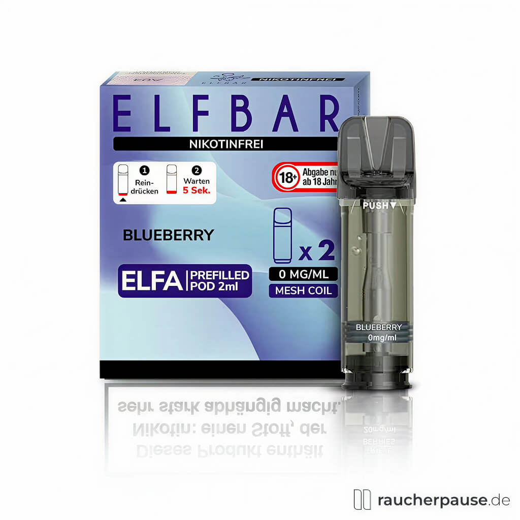 Elf Bar Elfa Prefilled Pods Blueberry | Nikotinfrei | 2x2ml