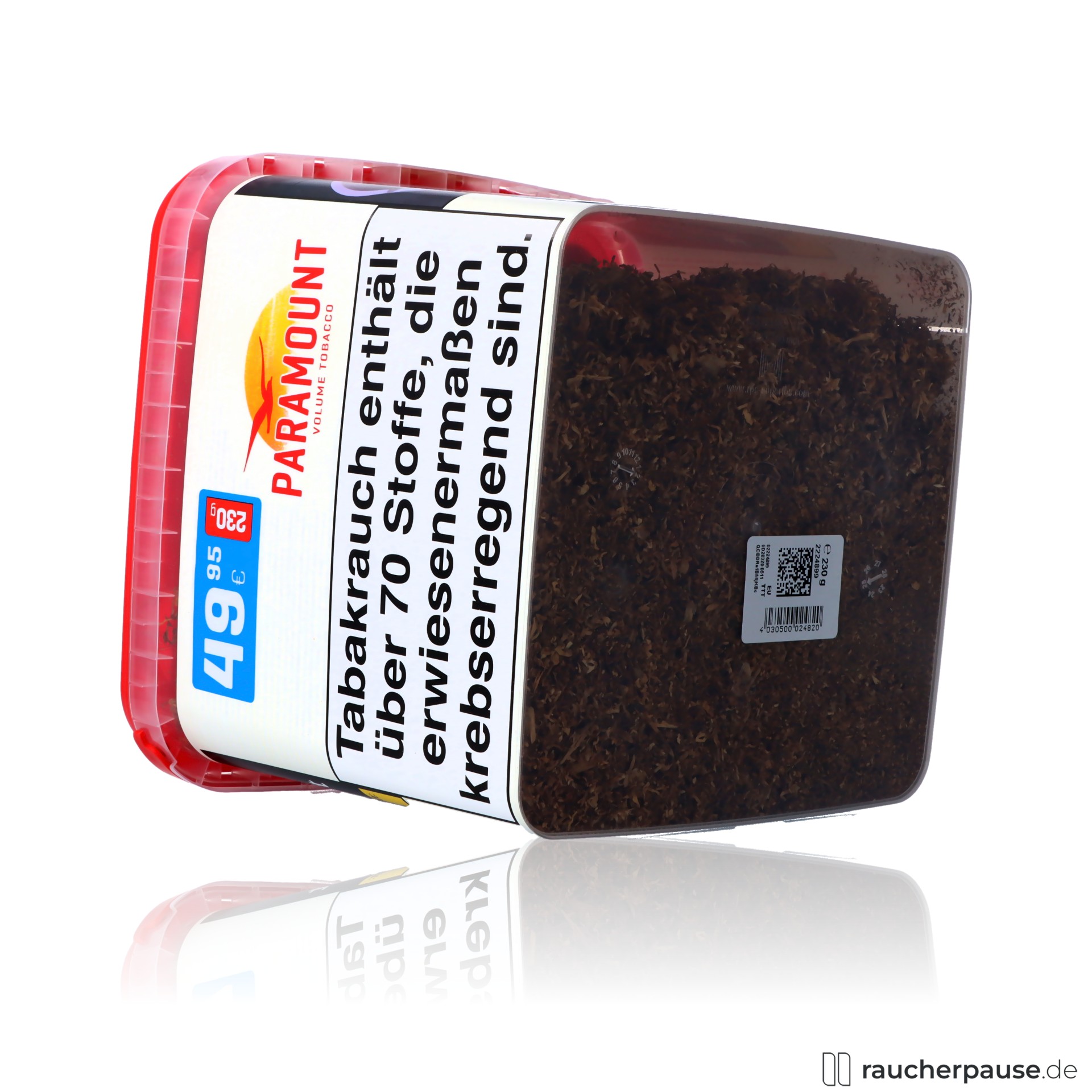 paramount volumentabak eimer american blend vollwuerzig mittelstark , packshot hinterseite