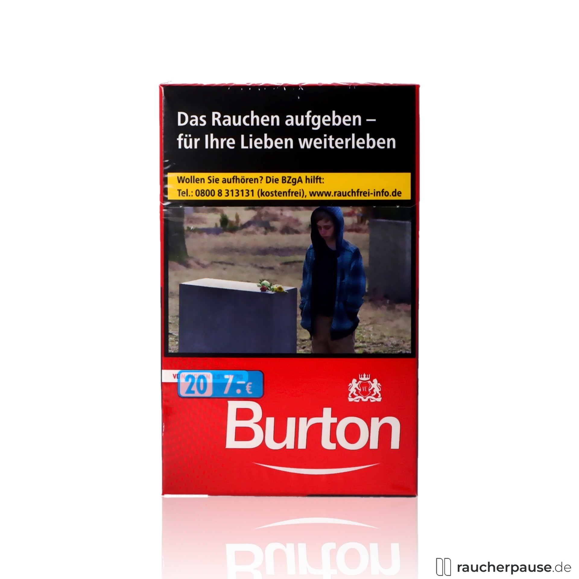 Burton Original Red Zigaretten | 20 Stk. pro Packung | Intensiver American Blend Geschmack