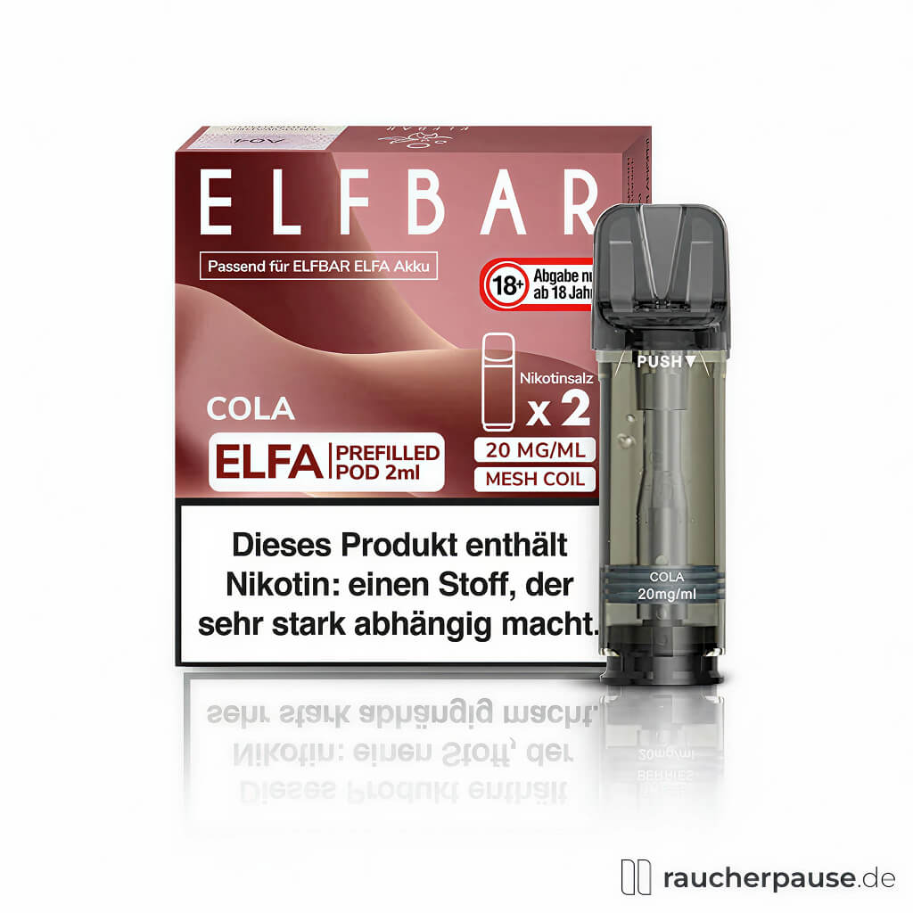 Elf Bar Elfa Prefilled Pods Cola| 20mg/ml Nikotin | 2x2ml