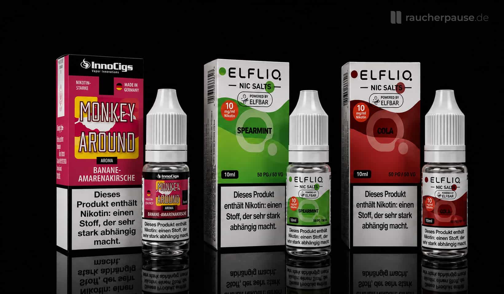 ELFLIQ und InnoCigs Liquid Flaschen im Bannerbild