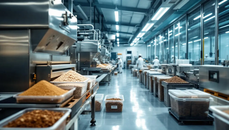 Bild einer hygienischen Fabrik, wo Shisha Tabak abgefüllt wird