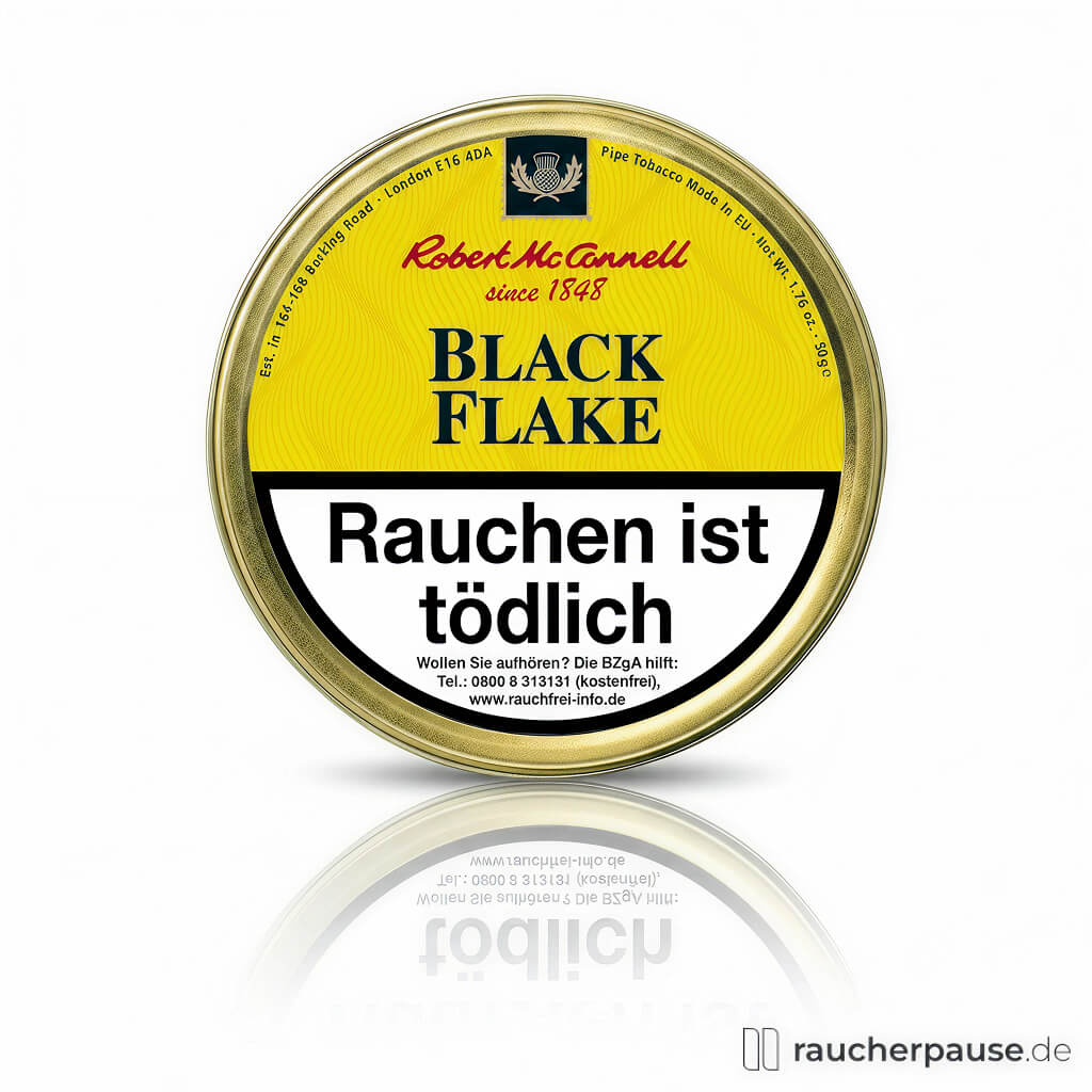 Robert McConnell Black Flake Pfeifentabak | 50 g Dose