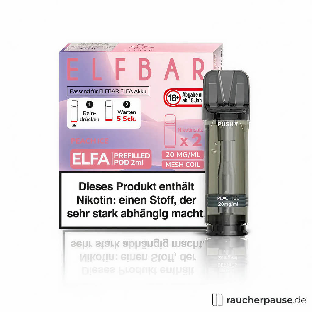 Elf Bar Elfa Prefilled Pods Peach Ice | 20mg/ml Nikotin | 2x2ml