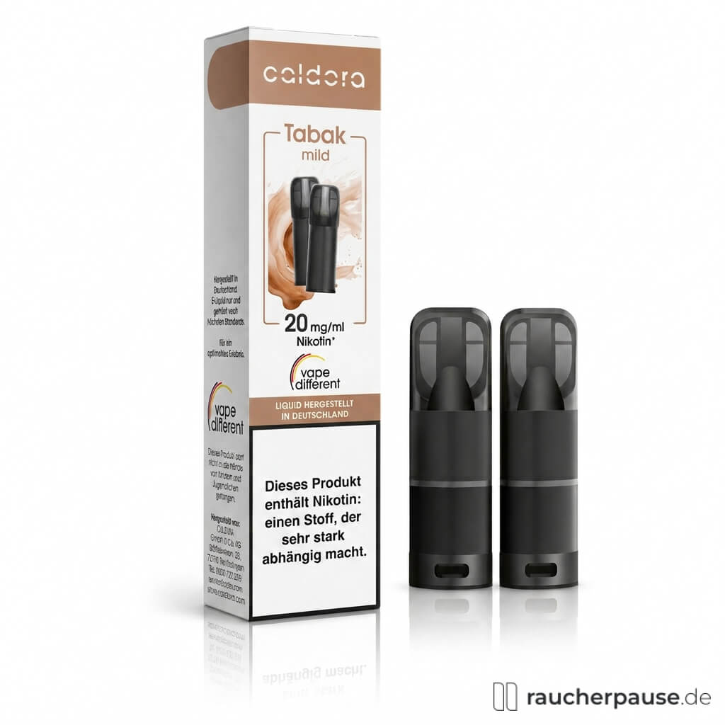 Caldora Tabak Mild Prefilled Pods | 2 Stück | 20 mg/ml Nikotin