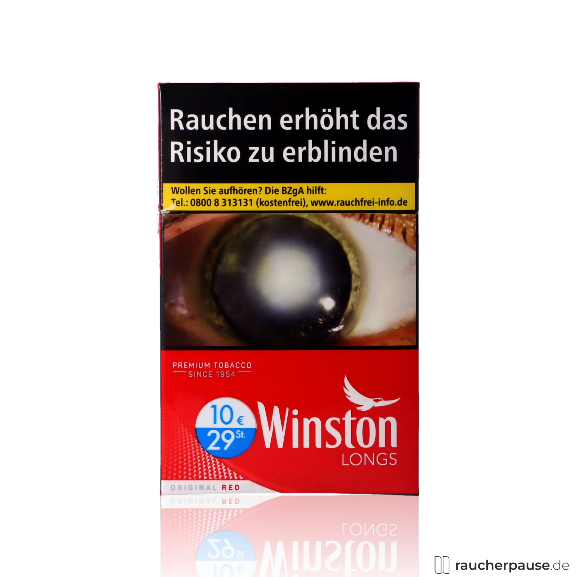 Winston Red 100 Big Pack Zigaretten | 29 Stk. pro Packung | Intensiver Tabakgeschmack