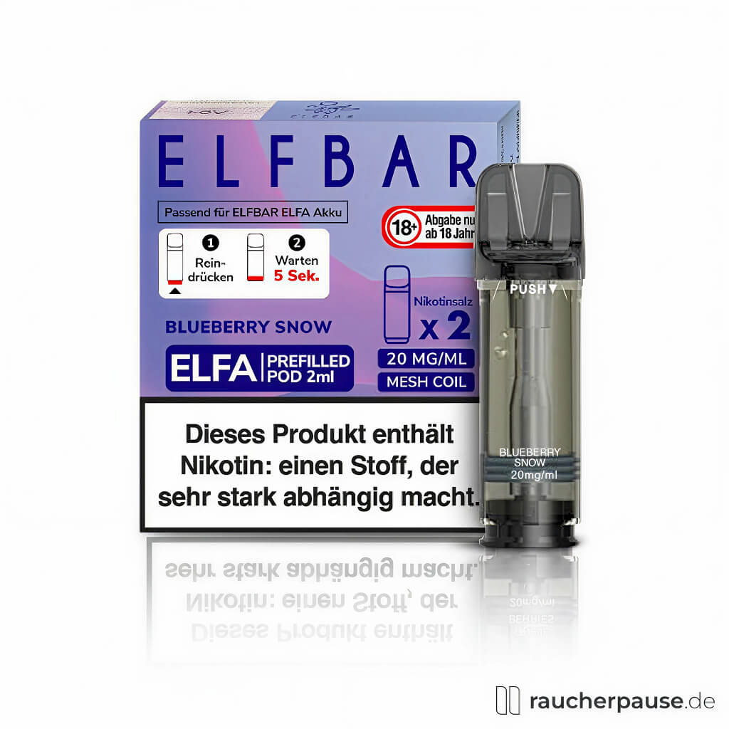 Elf Bar Elfa Prefilled Pods Blueberry Snoow | 20mg/ml Nikotin | 2x2ml