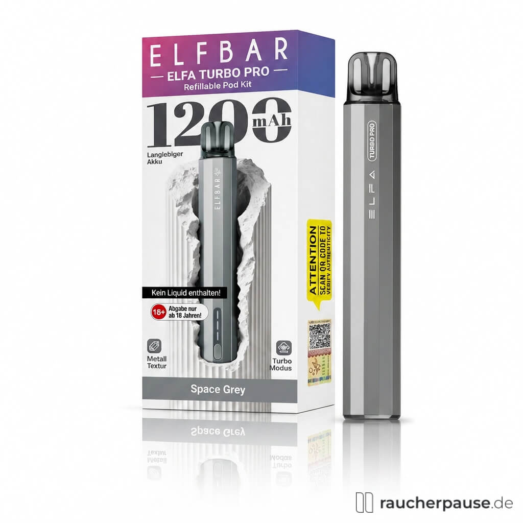 Elfbar Elfa Turbo Pro Akkuträger | 1200mAh | Space Grey