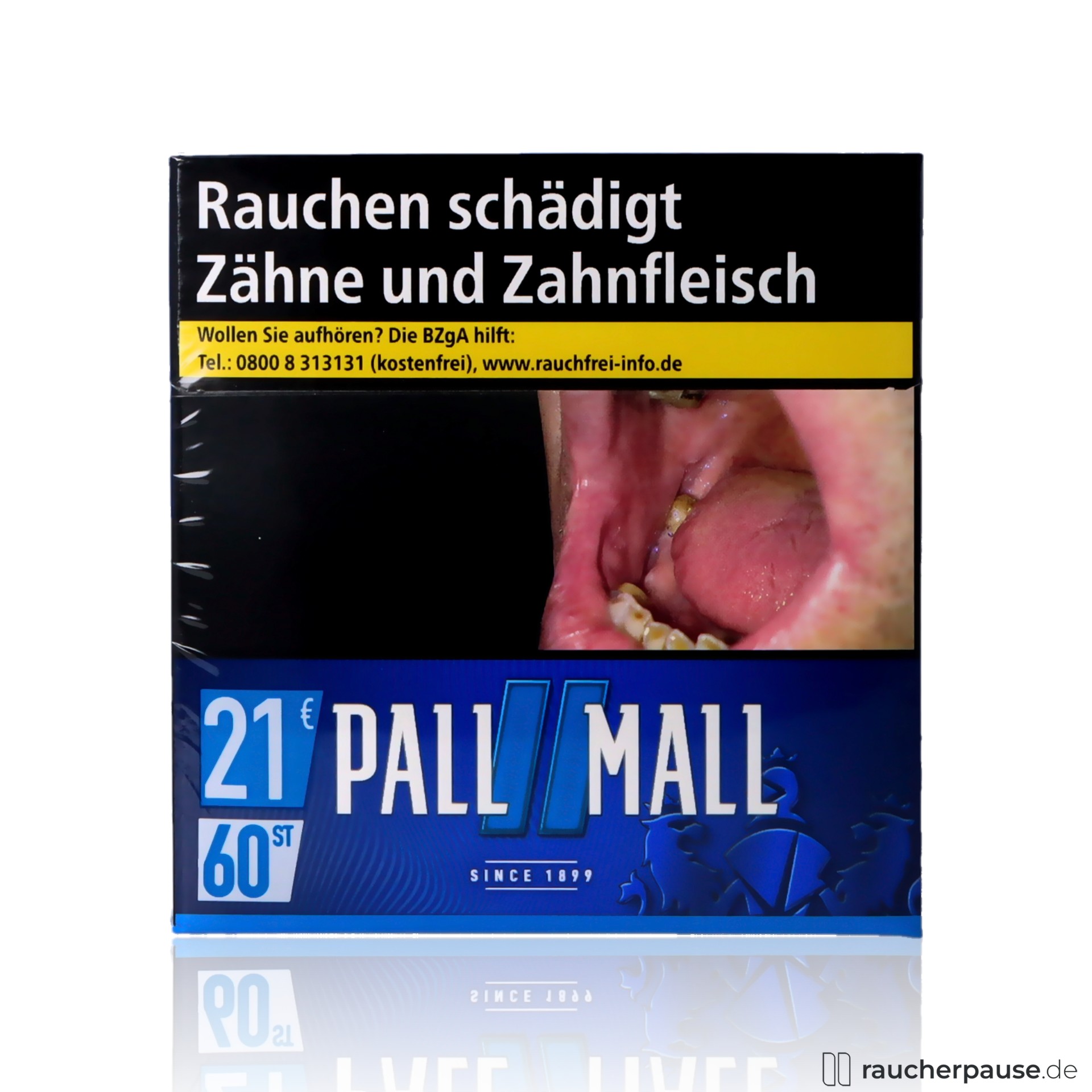 Pall Mall Blue Hercules Zigaretten | 60 Stk. pro Packung | Mildes, fein-würziges Aroma