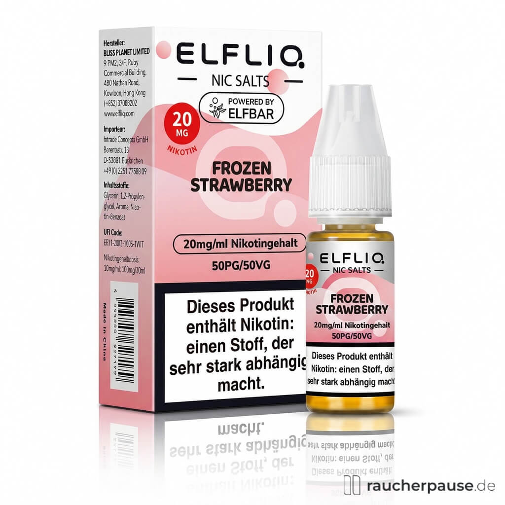 Elfliq by Elfbar Frozen Strawberry Nikotinsalz Liquid | 10 ml | 20 mg/ml