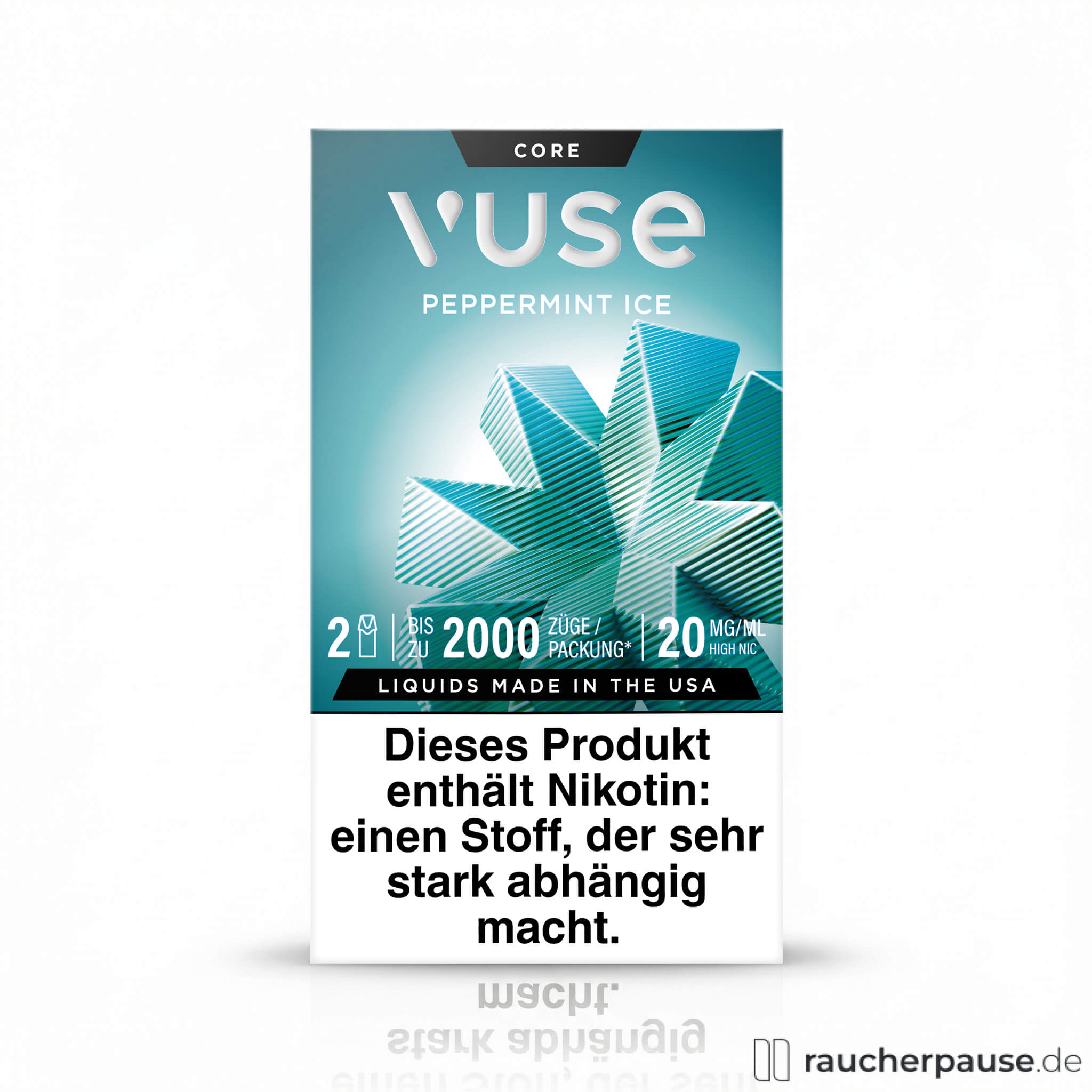 Vuse Pods Peppermint Ice | 20 mg/ml Nikotin | 2 Pods | Frische Minze & Ice