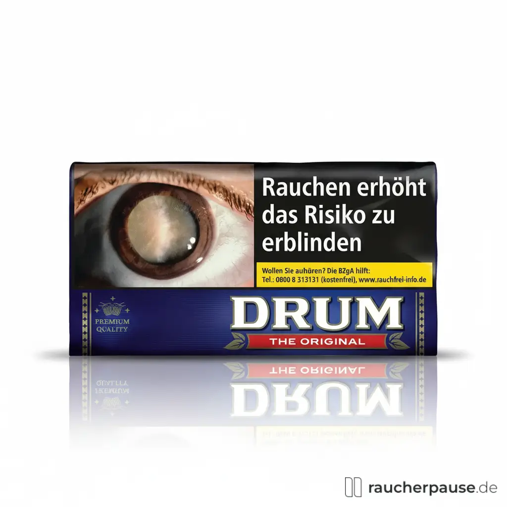 Drum Original Halfzware Feinschnitt Tabak 50g Pouch | Starker Drehtabak mit Kentucky & Virginia | Intensives Aroma
