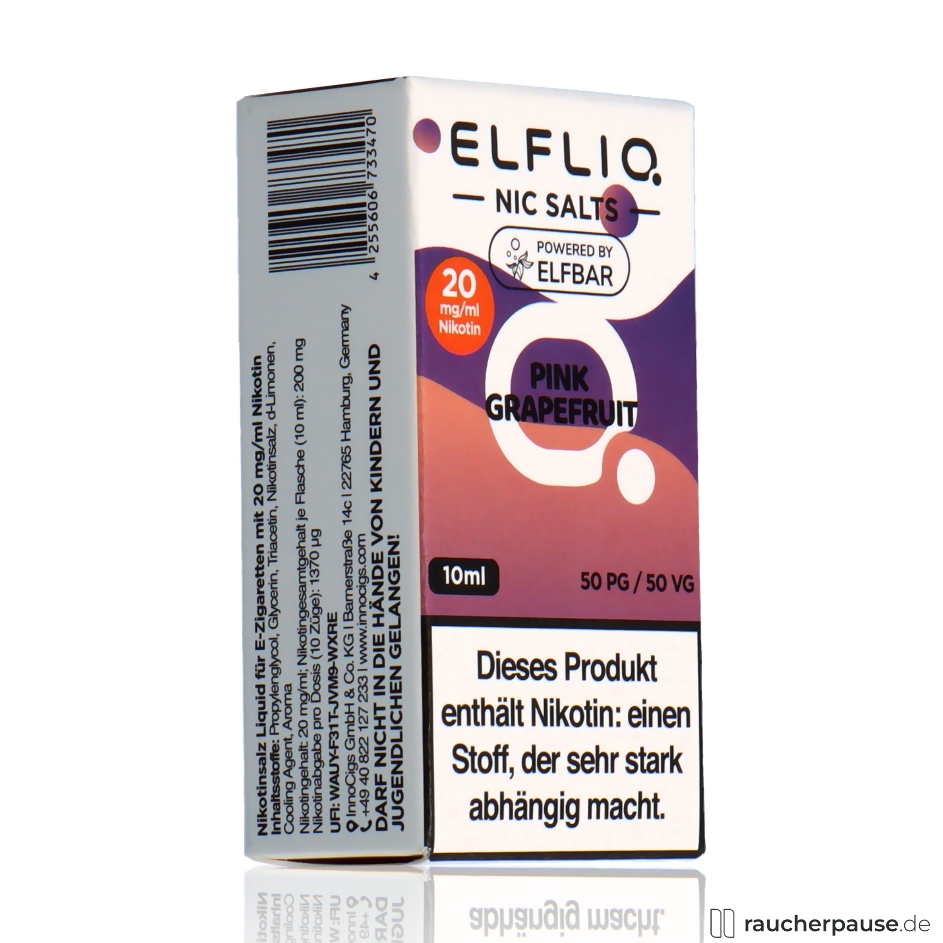 elfbar, elfliq by elf bar nikotinsalz liquid pink grapefruit ml nikotin , packshot vorderseite