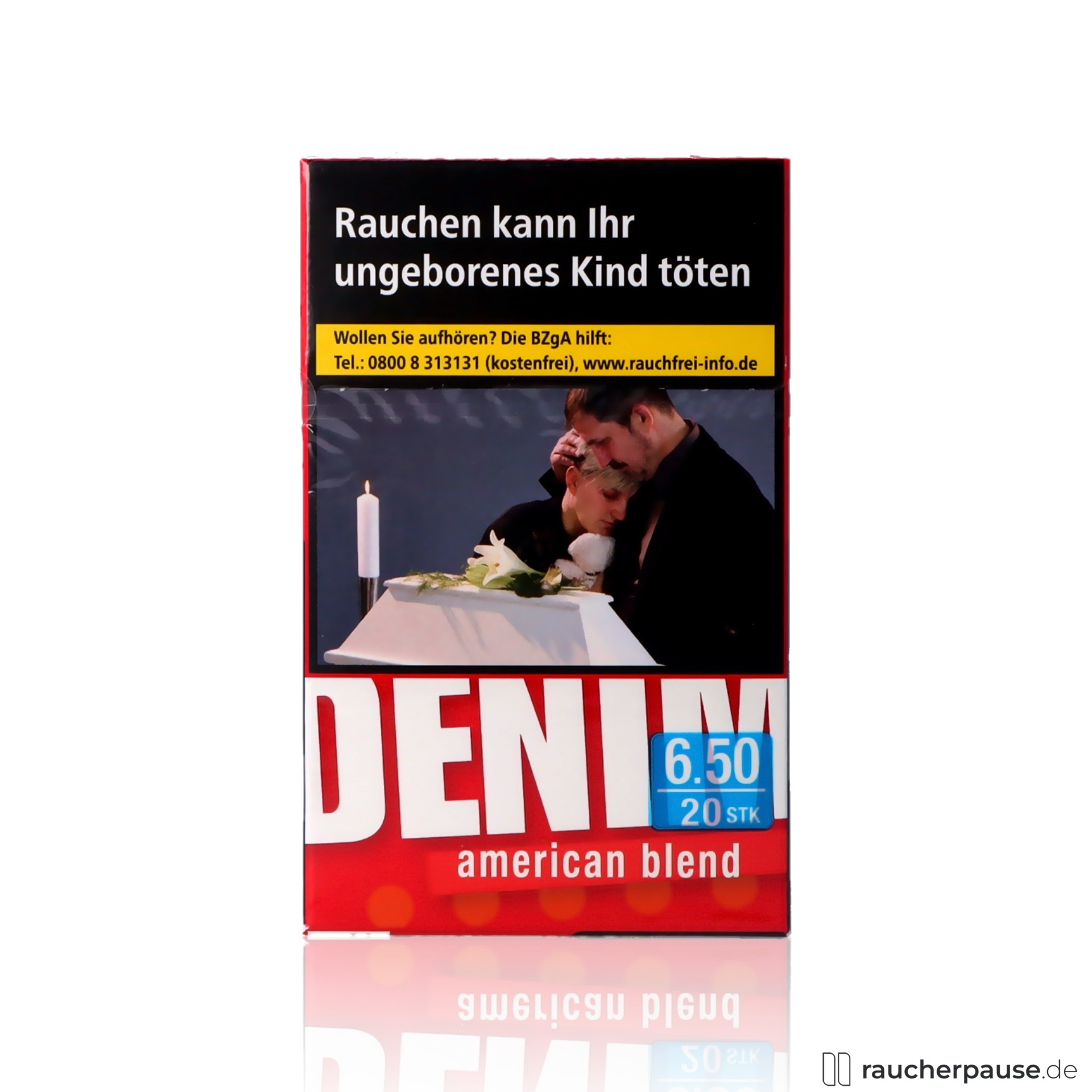 Denim Red OP Zigaretten | 20 Stk. pro Packung King-Size | Vollmundiger American Blend Geschmack