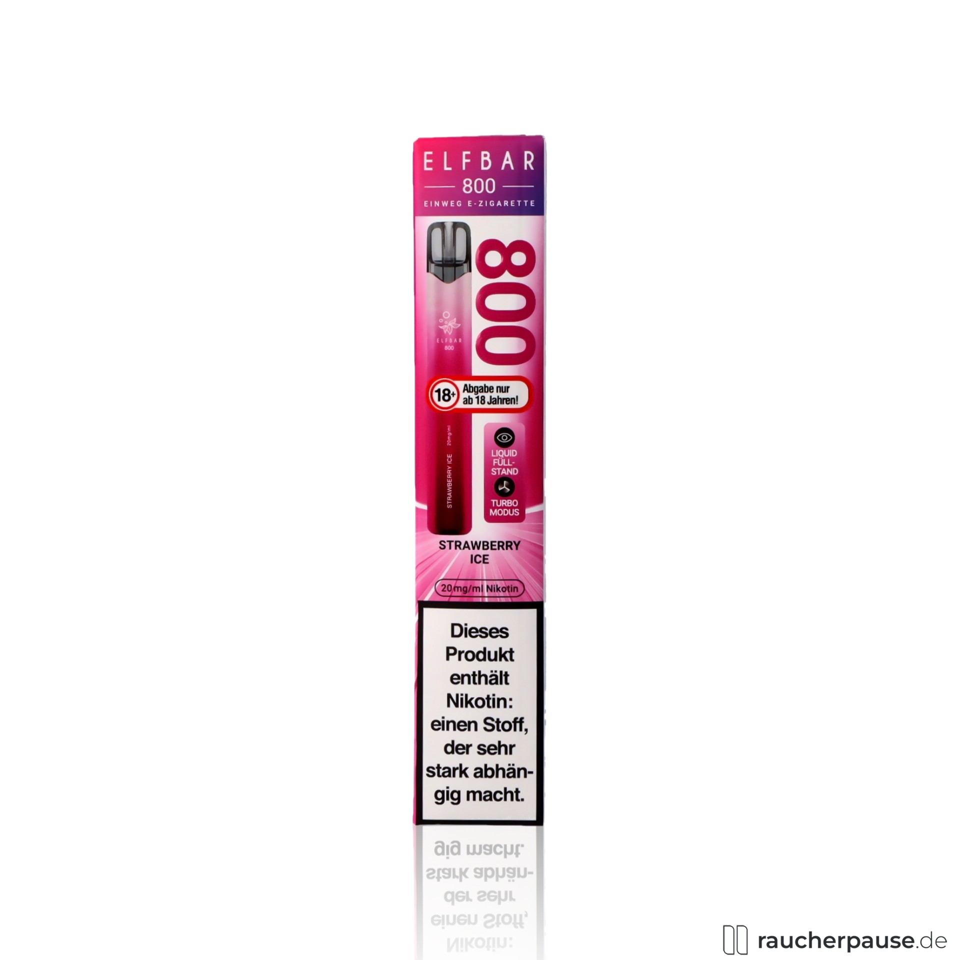 ELFBAR 800 Strawberry Ice | 20mg Nikotin | 800 Züge | Einweg E-Zigarette