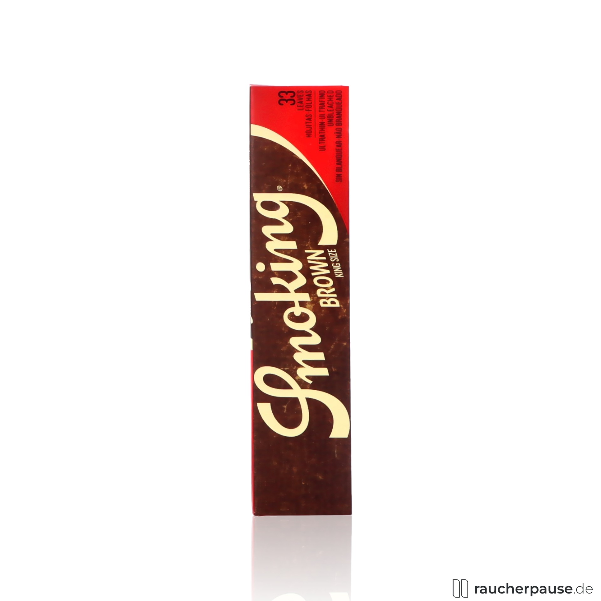 Smoking Brown King Size Zigarettenpapier | Ungebleicht & Umweltfreundlich | 33 Blättchen + Tips
