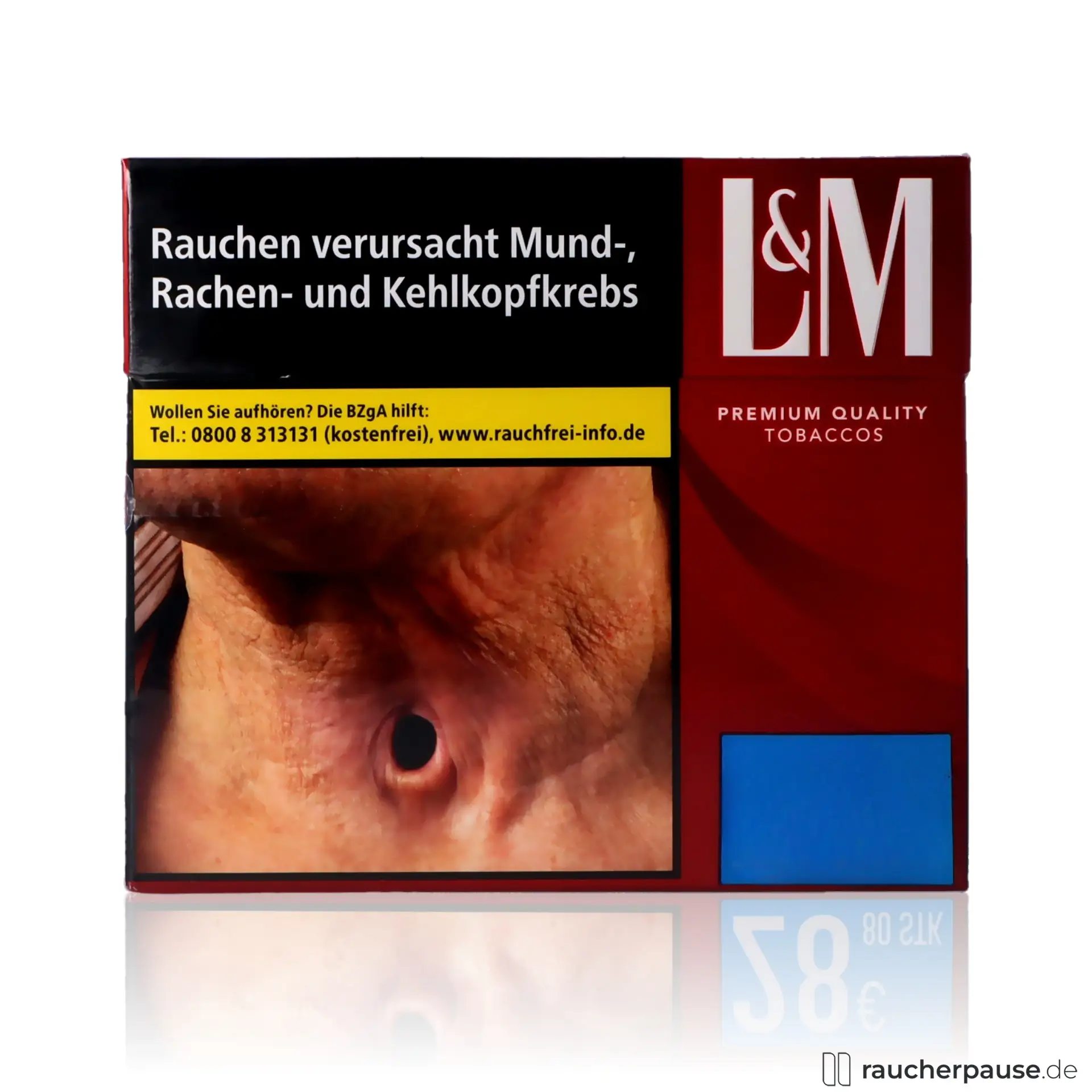 L&M Red Zigaretten in King-Size-Format mit 76 Stück pro Packung in amerikanischem Blend.